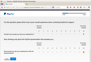 PayPal customer feedback step 3